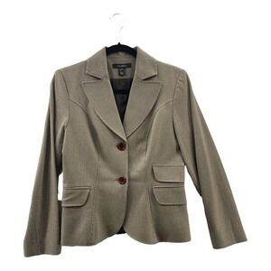 Louben Houndstooth Blazer Fitted Career Jacket Business Casual Size 4